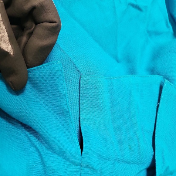 Julian Taylor New York Dress Size 10 Blue Teal Button Front Career Work - Picture 16 of 16